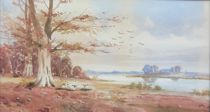 Appraisal: Edwin Earp British - Untitled autumn landscape Watercolor on paper