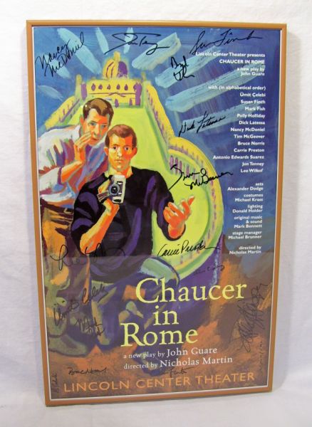 Appraisal: Framed Theater Poster Chaucer in Rome Chaucer in Rome is