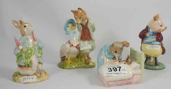 Appraisal: Royal Albert Beatrix Potter Figures Peter In Bed Peter Ate