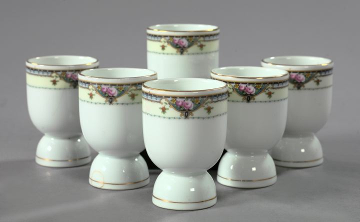 Appraisal: Set of Six Warren Porcelain Eggcups first quarter th century