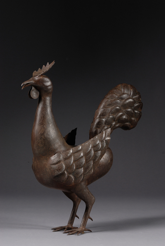 Appraisal: Iron Rooster Persia early th century ht in