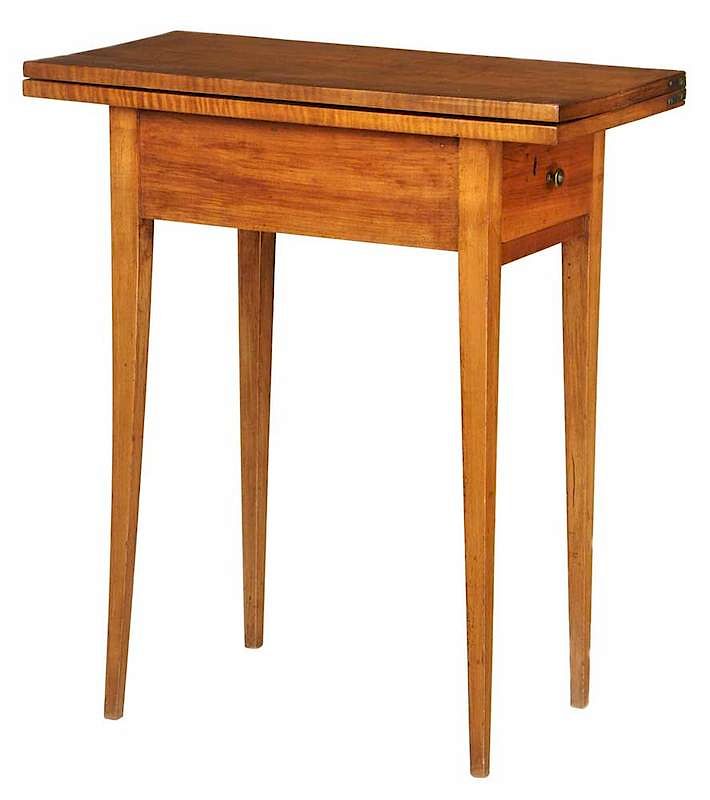 Appraisal: Unusual American Single Drop Leaf Work Table possibly Shaker late