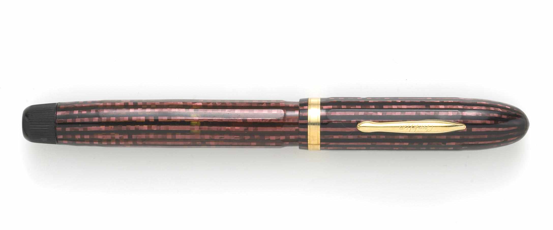 Appraisal: CONKLIN Nozac Red Stripe Fountain Pen Large size red stripe