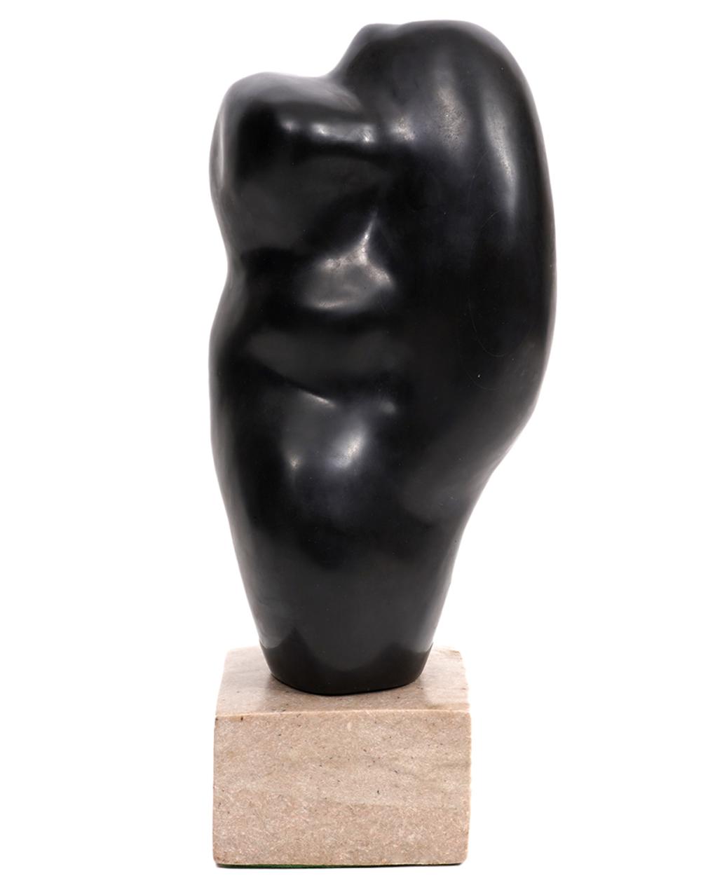 Appraisal: JOHN MCINTIRE BLACK HARD STONE SCULPTUREJohn McIntire American Born Black