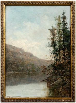 Appraisal: Painting William Henry Hilliard Washington D C - river landscape