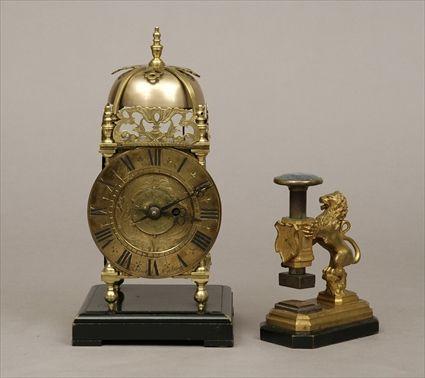 Appraisal: th Century-Style Brass Lantern Clock After an example by Bartholomew