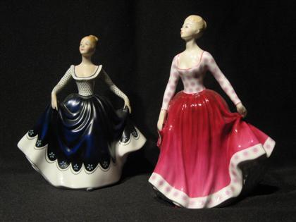 Appraisal: Two piece Royal Doulton figurines ' Fiona and Lisa PROVENANCE