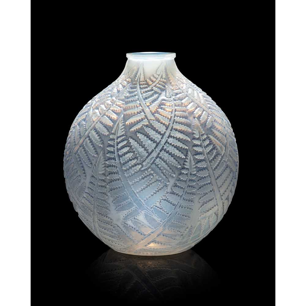 Appraisal: REN LALIQUE FRENCH - ESPALION VASE NO designed cased opalescent