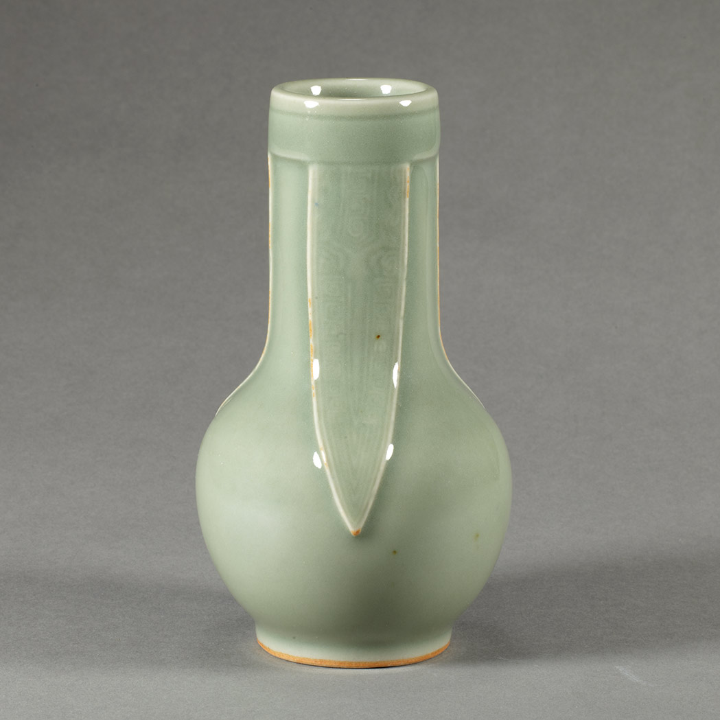 Appraisal: Chinese Celadon Glazed Porcelain Vase Possibly th century The globular