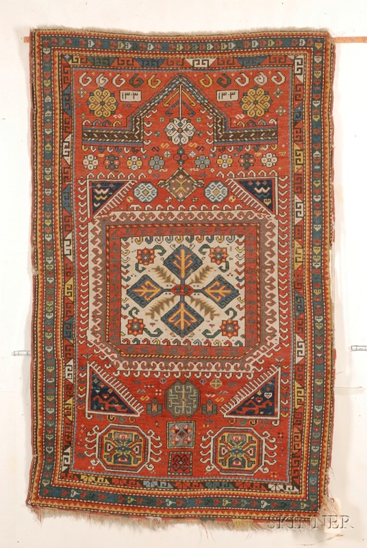 Appraisal: Kazak Prayer Rug Southwest Caucasus last th century small crease