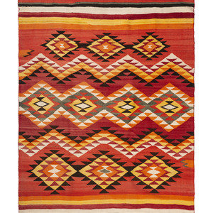 Appraisal: Navajo Transitional Weaving late th century woven with serrated bands