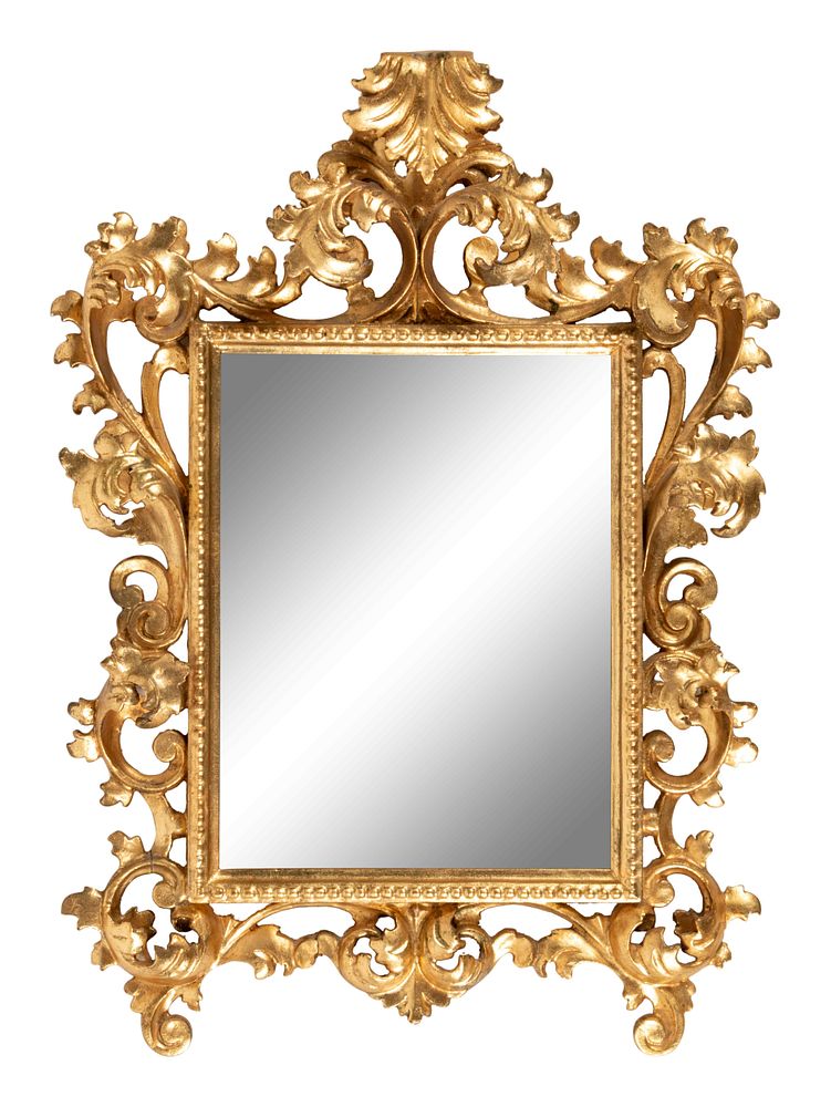 Appraisal: An Italian Rococo Style Giltwood Mirror An Italian Rococo Style