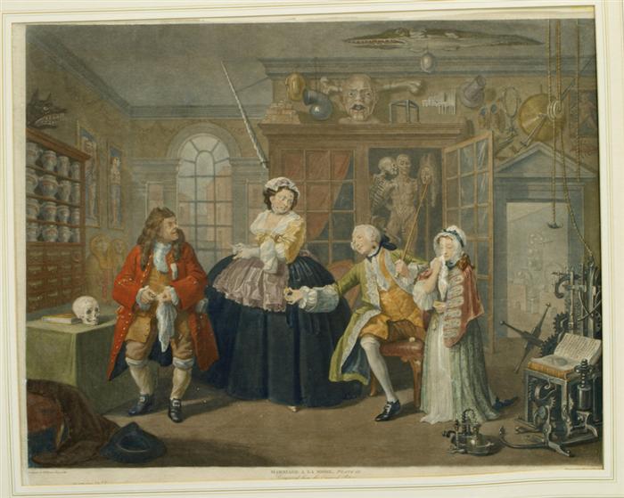 Appraisal: Richard Earlom after William Hogarth hand-colored engraving Marriage A La