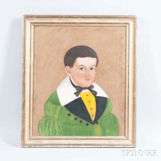 Appraisal: American School Early th Century Portrait of Benjamin Bennie Weeks