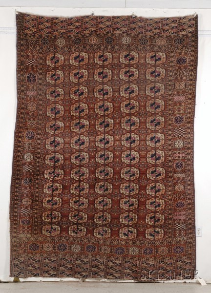 Appraisal: Tekke Main Carpet West Turkestan th century ft x ft