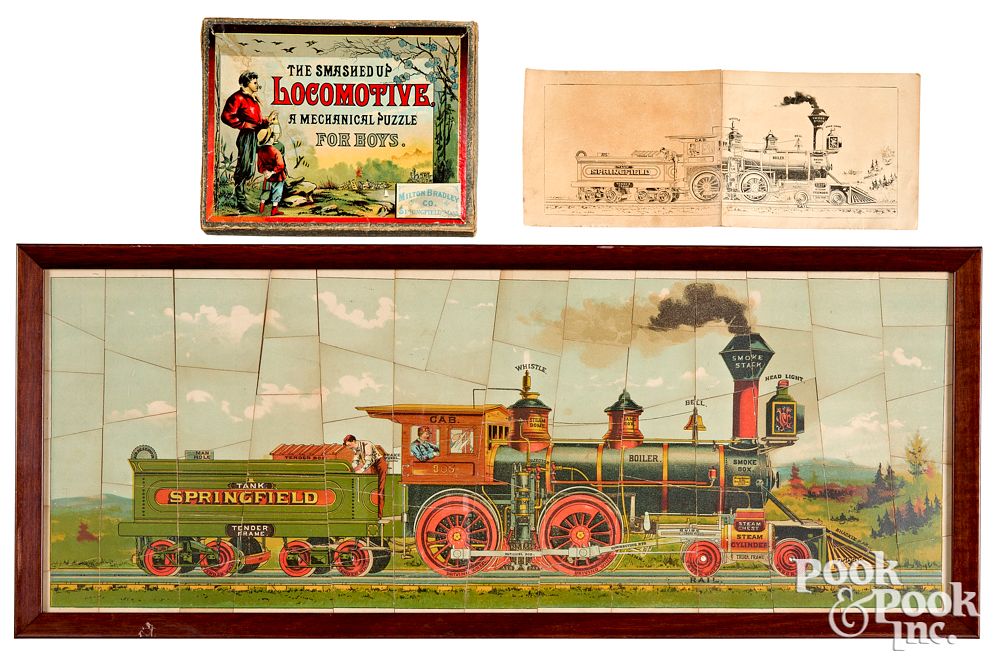 Appraisal: Milton Bradley Smashed Up Locomotive Mechanic Milton Bradley The Smashed