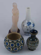 Appraisal: A mixed lot Two early Doulton pieces a vase ht