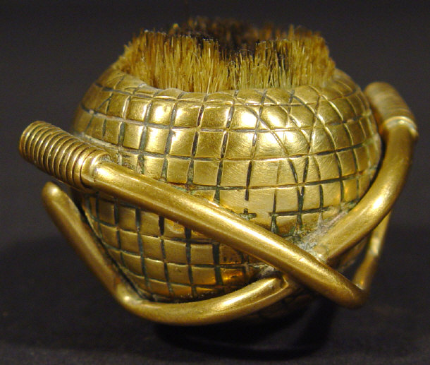 Appraisal: Brass golfing interest pen wipe the bristles set into a