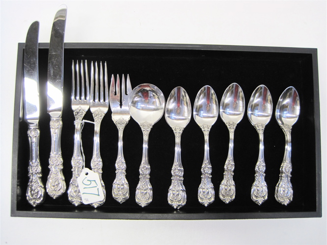 Appraisal: EIGHTEEN PIECES REED BARTON STERLING FLATWARE in the Francis I