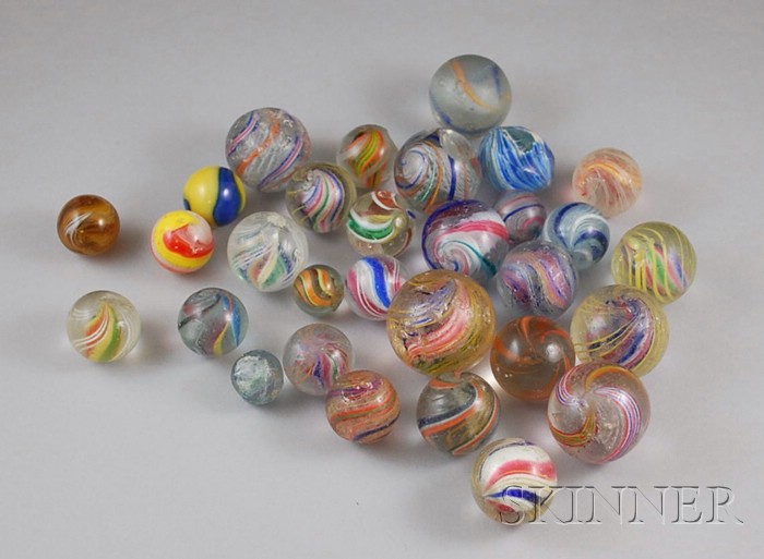 Appraisal: Collection of Glass Marbles approx twenty-five