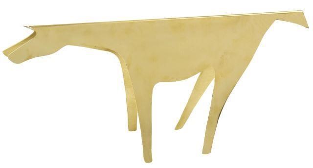 Appraisal: Italian modern gilt metal sculpture Cavallo designed by Gio Ponti