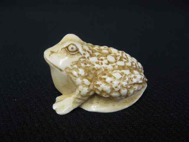 Appraisal: Carved Ivory Netsuke of a Toad ''