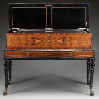 Appraisal: EXCEPTIONAL RARE PAILLARD DINNER MODEL MUSIC BOX ON STAND EXCEPTIONAL