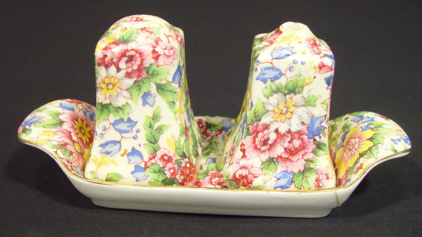 Appraisal: Pair of Royal Winton Chintz salt and pepper pots on