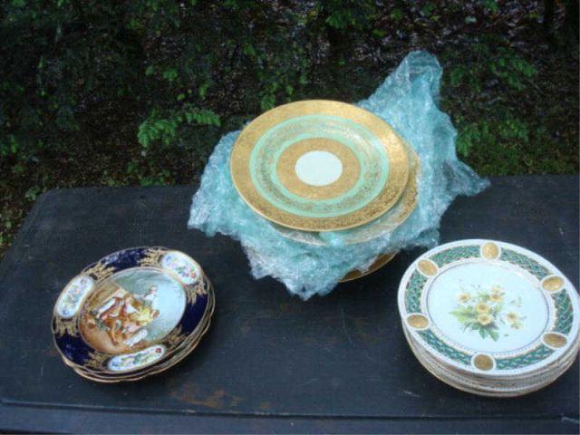 Appraisal: Sevres Plates Minton Plates Heutchen Reuther Dinner Plates with chip