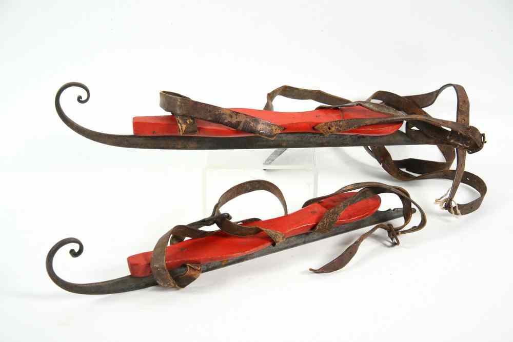 Appraisal: PAIR EARLY ICE SKATES - Civil War Era Maine Ice