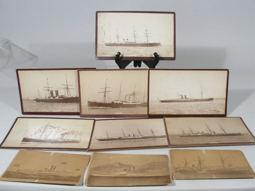 Appraisal: Ten Cabinet Cards Featuring Ships three images x published anonymously