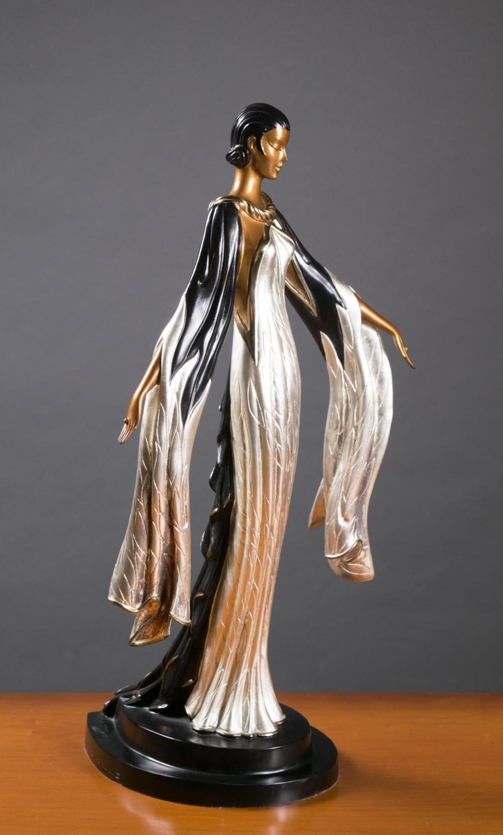 Appraisal: ERTE ROMAIN DE TIRTOFF Russian - bronze sculpture Fireleaves woman