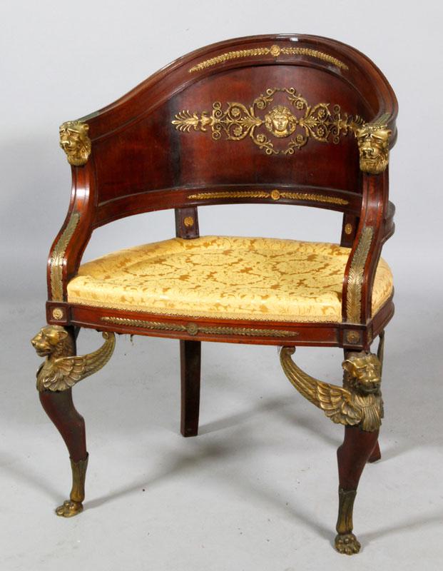 Appraisal: - Late th C Russian French Armchair Late th century