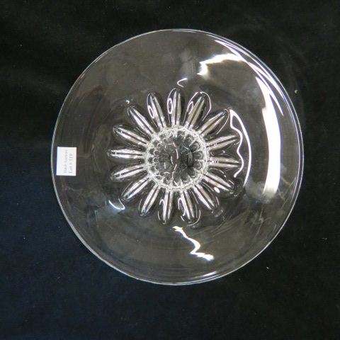 Appraisal: Steuben Crystal Dish low base with emerging flower design diameter