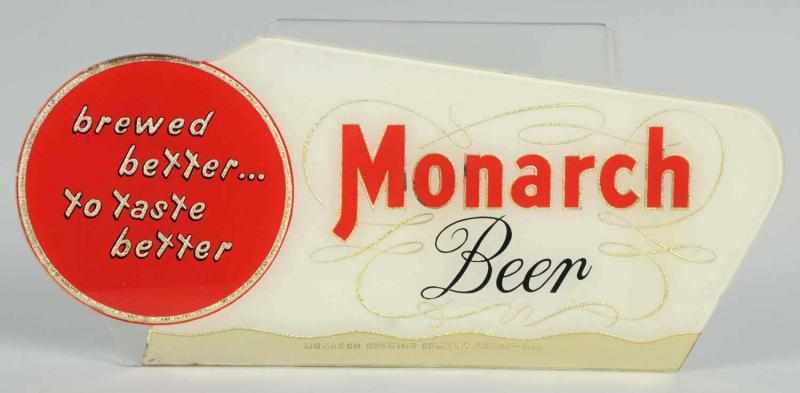 Appraisal: Monarch Beer Reverse Glass Painted Sign Some overall edge wear