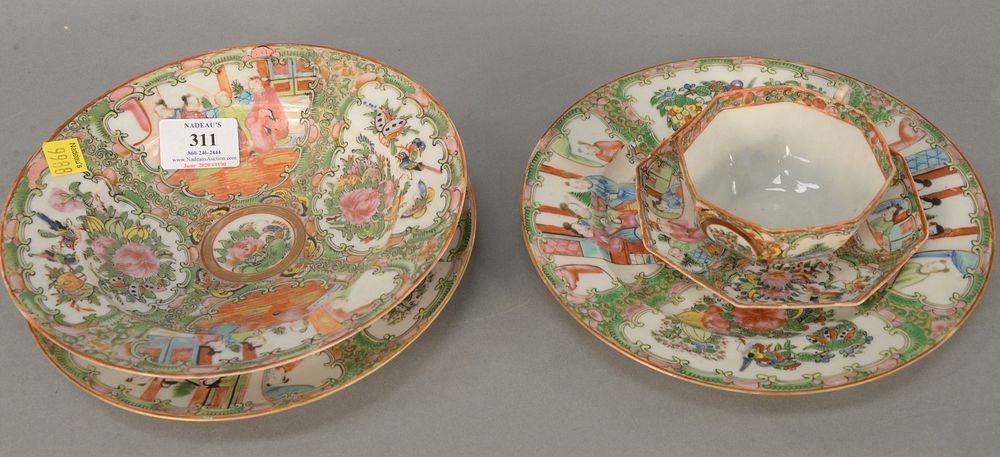 Appraisal: Nineteen piece Chinese Export Rose Medallion partial luncheon tea set