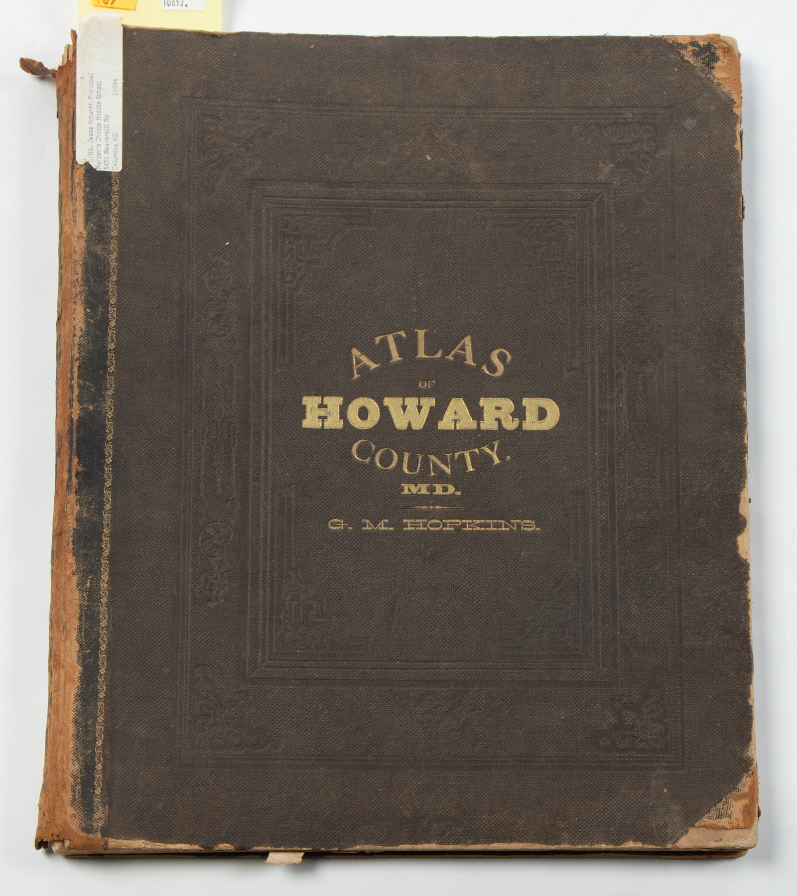 Appraisal: HOPKINS ATLAS OF HOWARD COUNTY G M Hopkins ATLAS OF