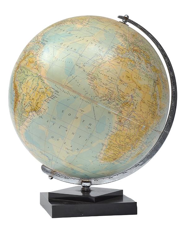 Appraisal: A CONTEMPORARY TERRESTRIAL GLOBE with a callibrated nickel arm cm