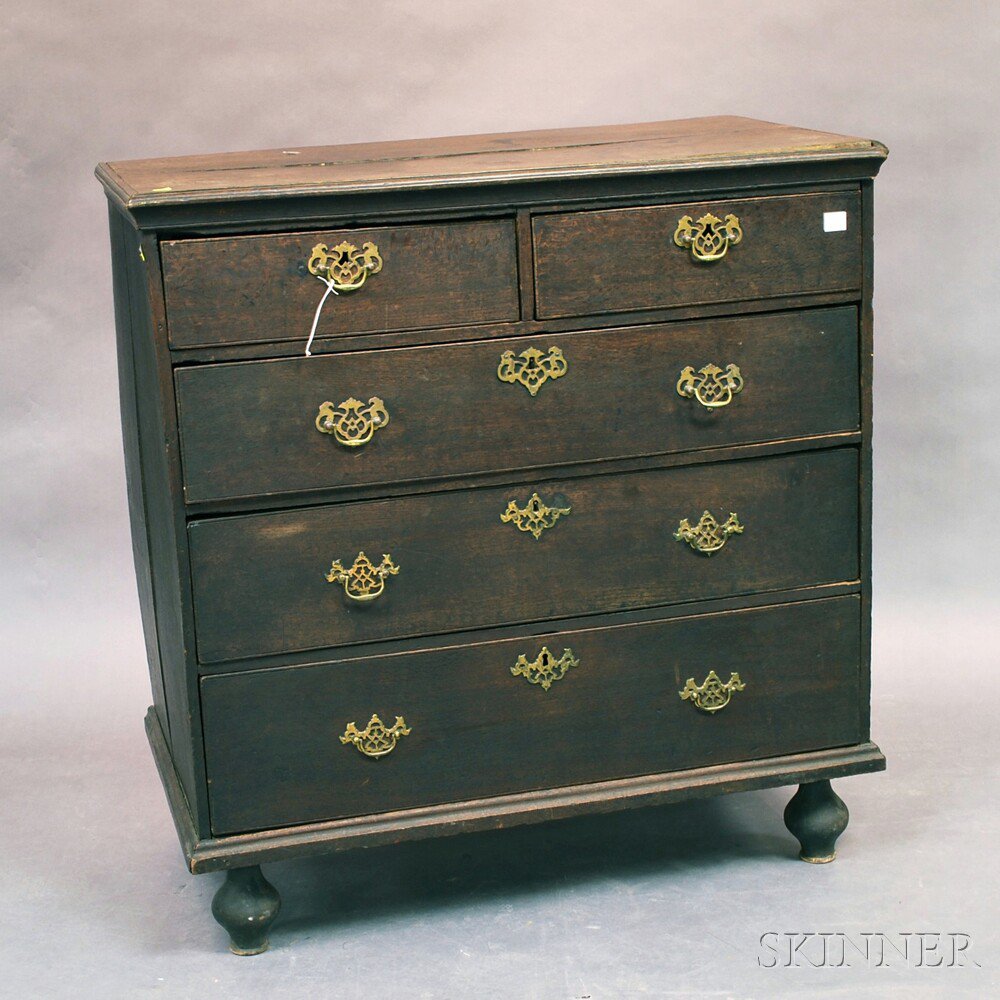 Appraisal: English Oak Chest of Drawers th century the rectangular top