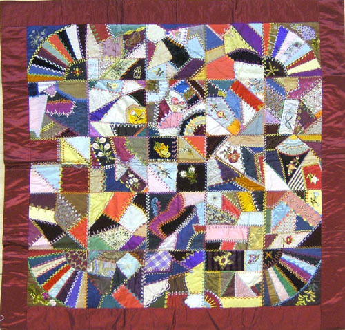 Appraisal: Victorian crazy quilt x