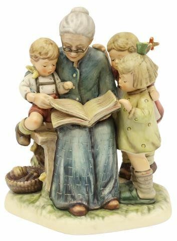 Appraisal: Hummel porcelain figural group A Story From Grandma marked underfoot