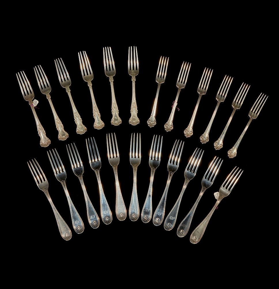 Appraisal: Assorted Silver Forks Lot of assorted silver forks comprising eleven