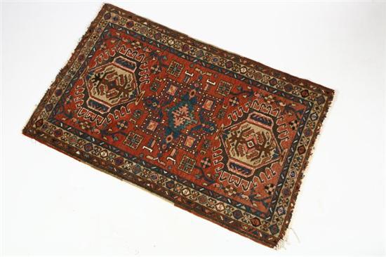 Appraisal: ORIENTAL RUG Iran ca Lanbaran Brick ground and a camel