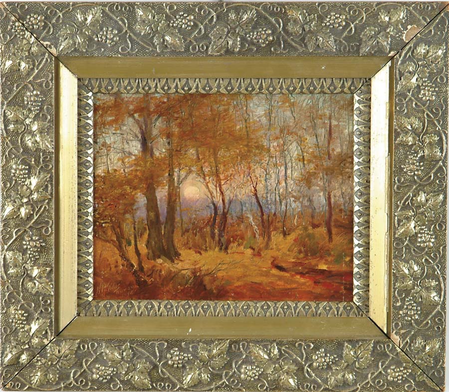 Appraisal: HORACE P GILES American - SUN THROUGH FALL WOODED LANDSCAPE