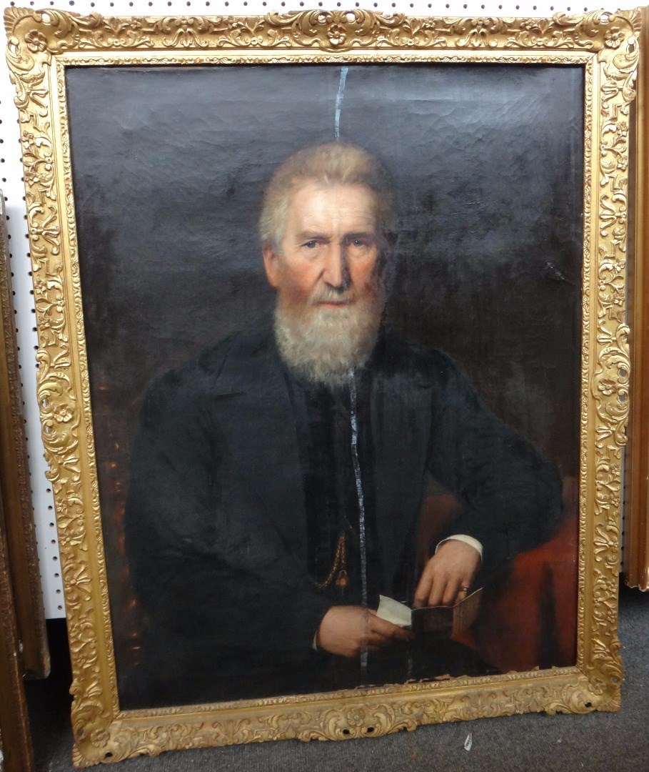 Appraisal: English School late th century Portrait of a bearded gentleman