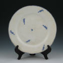 Appraisal: Meissen blue tea leaf dinner plate circa - Marked with