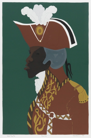 Appraisal: JACOB LAWRENCE - General Touissaint L'Ouverture Color screenprint on Bainbridge