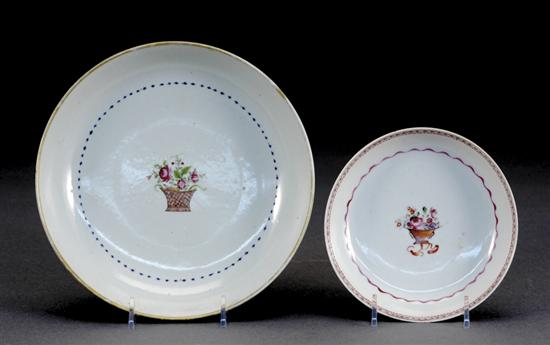 Appraisal: Chinese Export famille rose bowl and saucers th century each