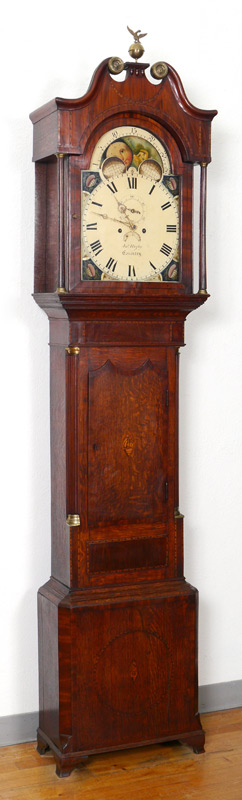 Appraisal: GEORGE III JOHN RIGBY TALL CASE CLOCK Bonnet with broken