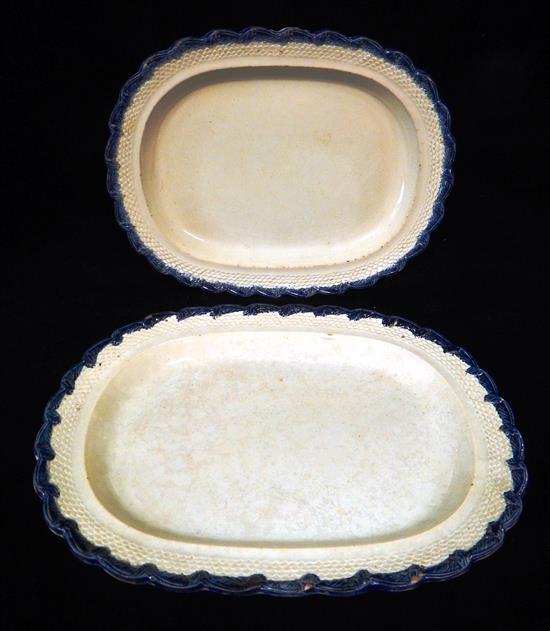 Appraisal: Two pieces of late th early th C creamware ovoid